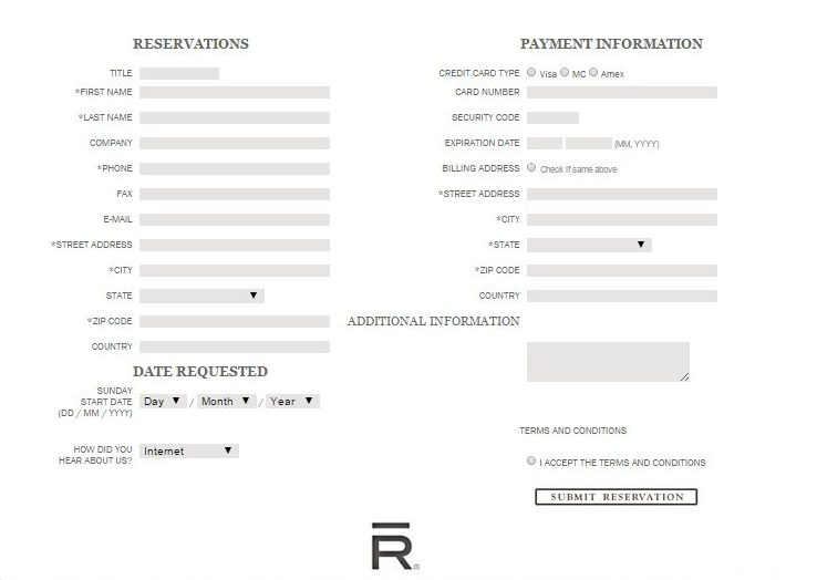 The Ranch Malibu guest reservation and personalization database interface