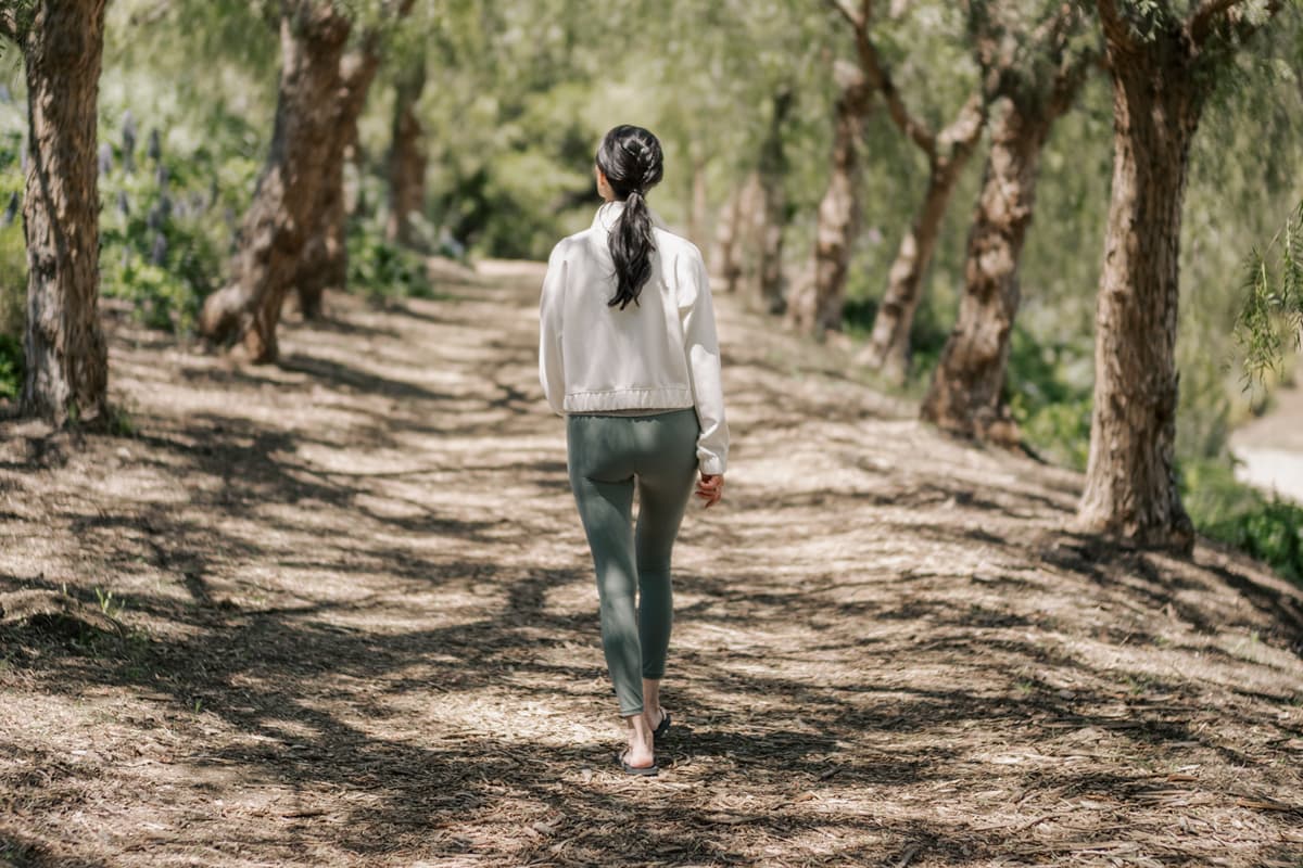 Guest hiking through the natural landscape at The Ranch Malibu
